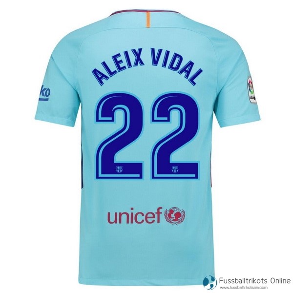 Barcelona Trikot Auswarts Aleix Vidal 2017-18 Fussballtrikots Günstig